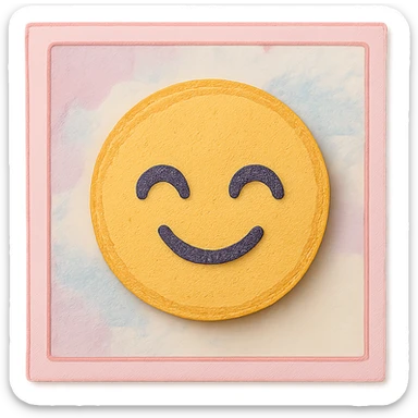 soft pastel hand-sketched outline frame with watercolor background, with a smiling face accent sticker