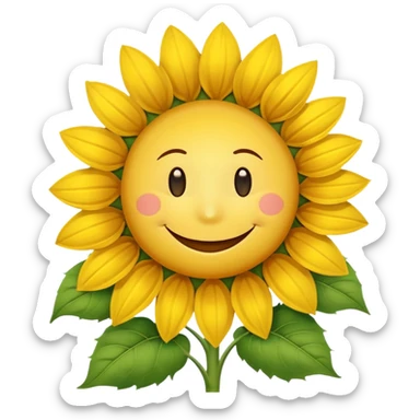 Smiley Sunflower sticker