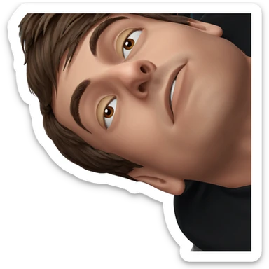 brown haired boy portrait sticker