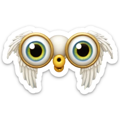 ring of eyeballs with wings sticker