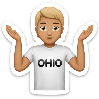 Ohio spell with arms sticker