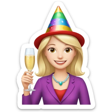 Felicitations on your natal day to the most exquisite and resplendent dame in the entire cosmos. sticker