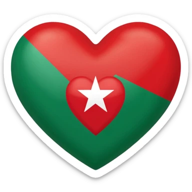 Herz mit marokkanischer Flagge sticker