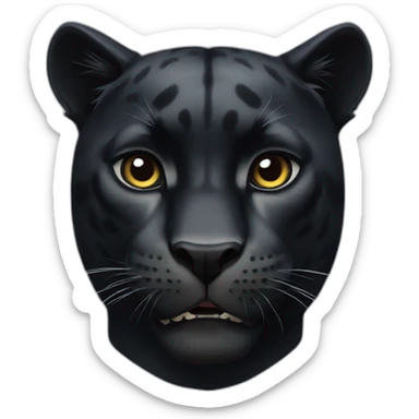 Black panther animal hungry sticker