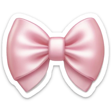 light pink bow ombro with a pearl charm sticker