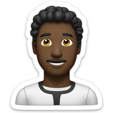 Homme peau noir avec un taper sticker