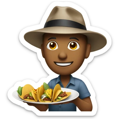 ￼Fedora guy with tacos sticker