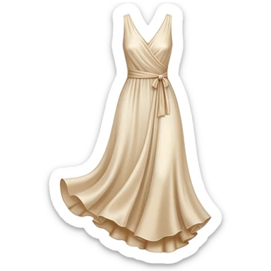 Silk pale beige dress sticker