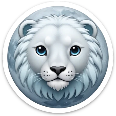 Full snow moon in Leo  sticker