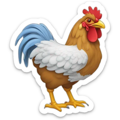 Gallo Claudio sonriendo sticker