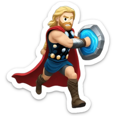 thor runing sidepose sticker