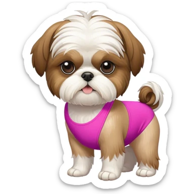 Shih Tzu in swim suit sticker