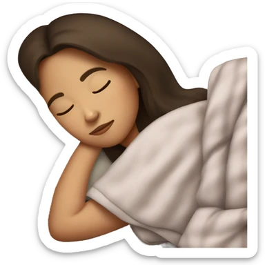 Brunette girl sleeping sticker