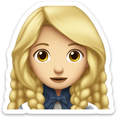 Girl wirt long blonde hair and nice full lips  sticker
