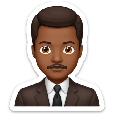 Roger Troutman with dark brown hair sticker