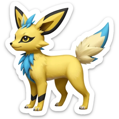 Umbreon-Zeraora-Jolteon-Fakémon-hybrid-creature (full body)  sticker