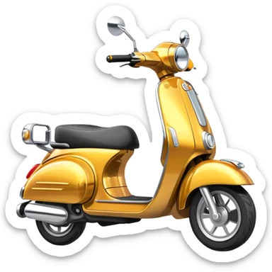 Scooter with mirrors sticker