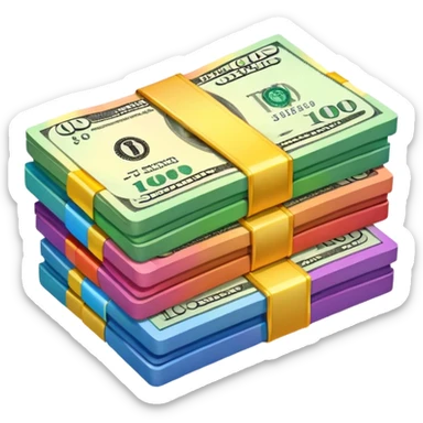 rainbow money sticker