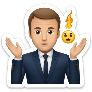 Macron entrain de faire caca sticker