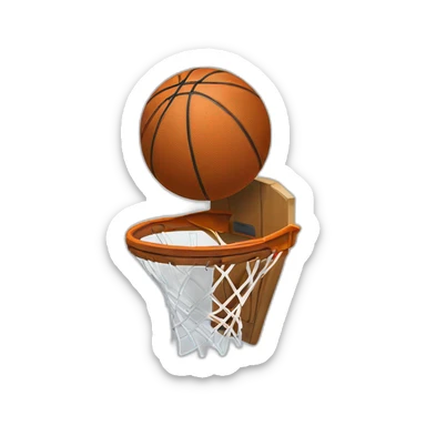 Une planche de basket brisé sticker