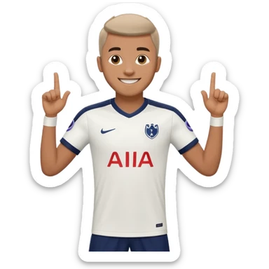 man in Tottenham hotspurs kit sticker