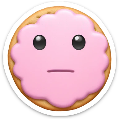 pastel pink cookie sticker