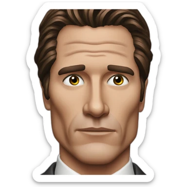 Patrick bateman, kisses, narrowed eyes sticker