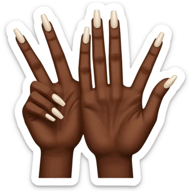 Make the ysl hand sign, but make the hand dark skin sticker