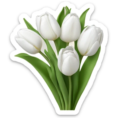 White tulips  sticker