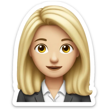 White girl at work  sticker