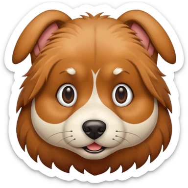 dog with nails sticker