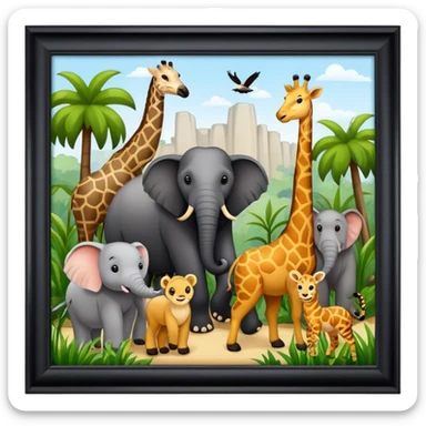 zoo with animals sticker