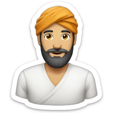 Homme avec turban et barbe sticker