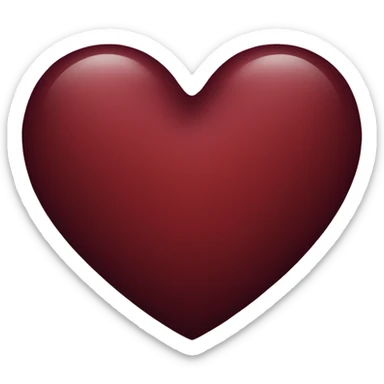 A dark red heart saying my maxi sticker