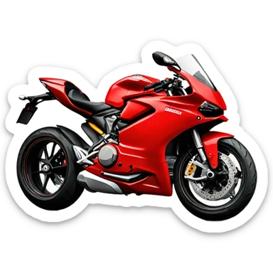 Ducati motorcycle red sticker