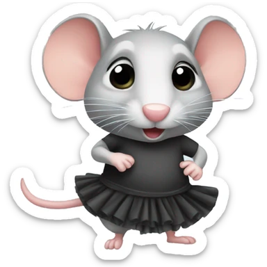 Rat en tutu sticker