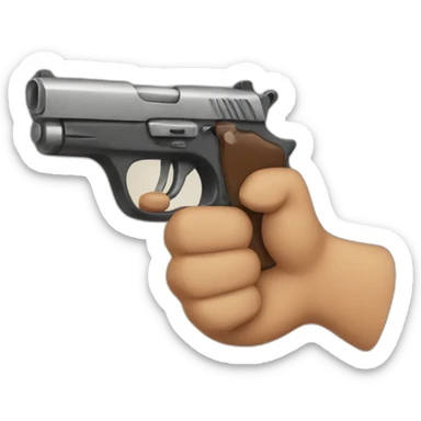 finger guns sticker