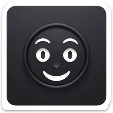 Dark mode icon, flat, white. sticker