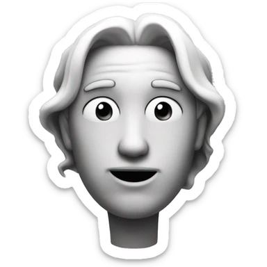 "Imagine a three-dimensional representation of sadness, where contours and sha sticker