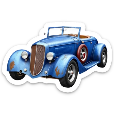 A very fast racing 1934 roadster  body shell-only rustic old antique rat hot rodded Vicky that’s blueberry and cherry pearl  sticker