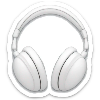 White headphones asthetic  sticker