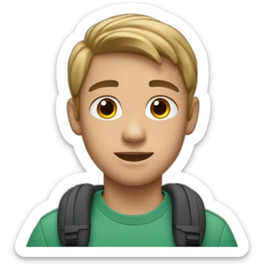 Boy with airpods sticker