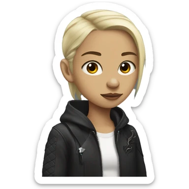 Girl with dragon tattoo sticker