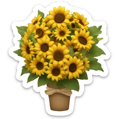Sunflower bouquet  sticker