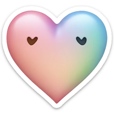 Pastel Heart like Apple  sticker