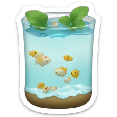 Água letra japonesa sticker