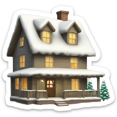 Christmas house sticker