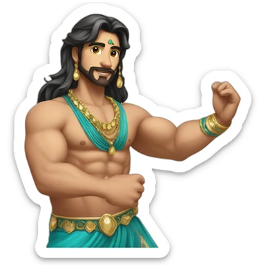 Male belly dancer macho sticker