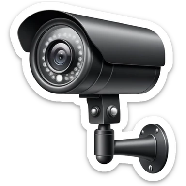 security surveillance CCTV camera mounted on wall sticker
