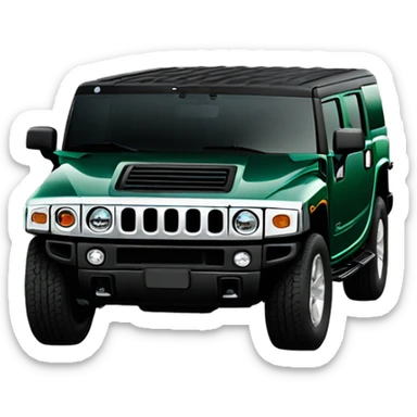 New dark Green hummer EV sticker